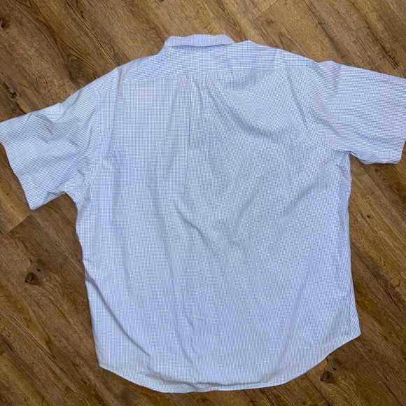 Lauren Ralph Lauren • Blue Gingham Plaid Short Sleeve Button Down - Picture 7 of 8